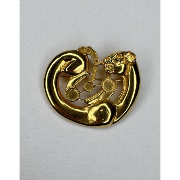 MMA Scythian Panther Brooch Museum Reproduction 24K Matte  MMA Scythian Art Panther Golden Brooch Pin